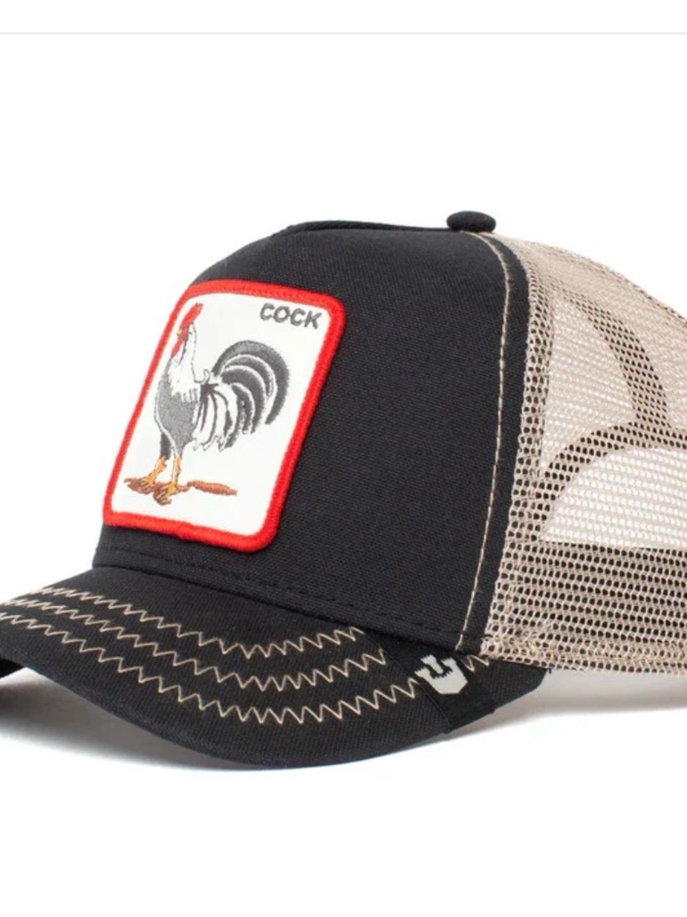 Goorin Bros Beige and Black Mesh  Hat